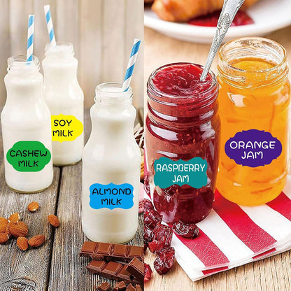 2" x 3" Kraft Label Stickers Writable Gift Labels, 200PCS Self-Adhesive Brown Labels for Essential Oil Bottle, Jars, Food Storage or Gift Decoration