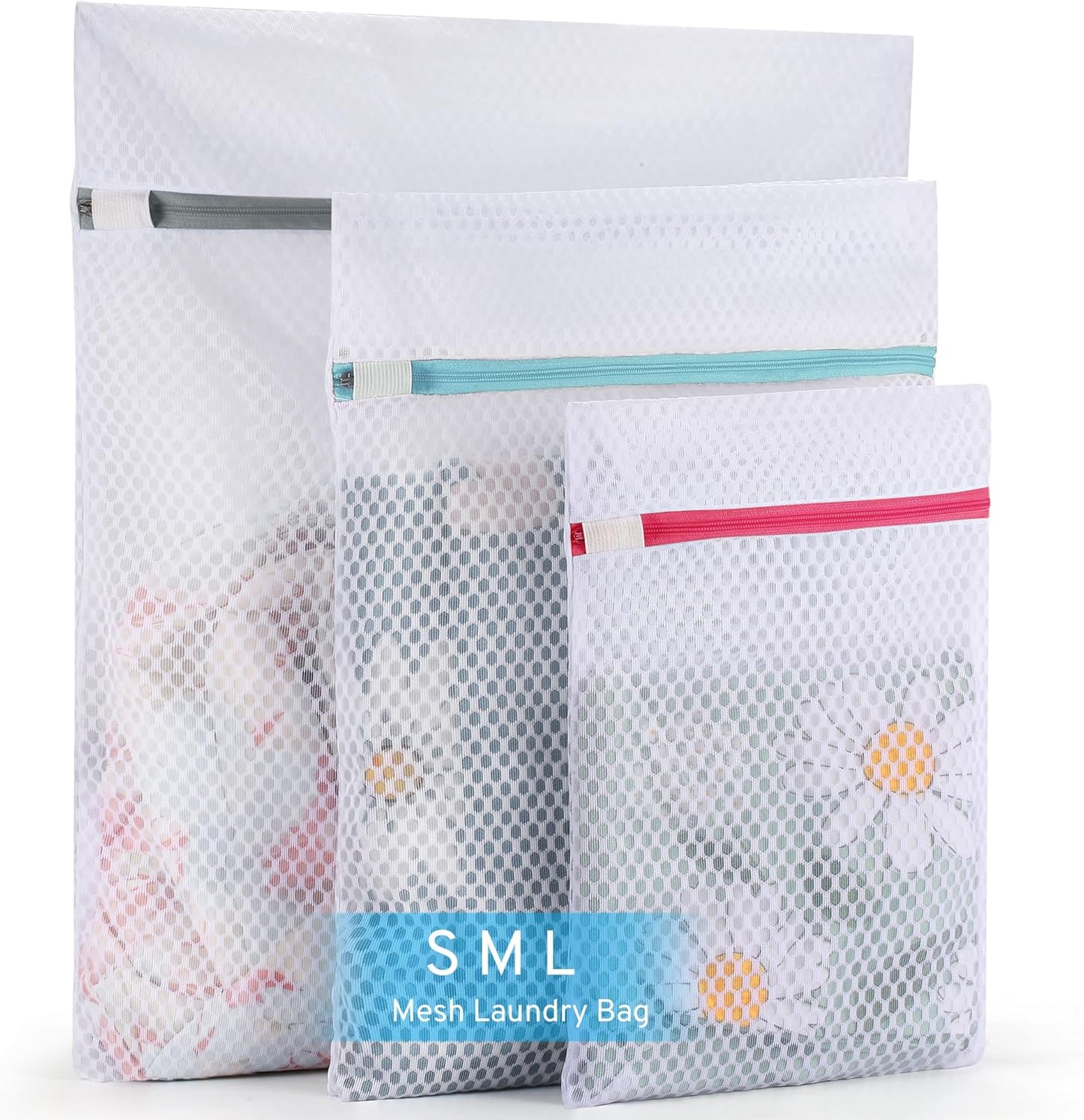 Ultimate 7 Pack 6 Size Mesh Laundry Bags Set for Delicates with AUTO-Lock Zipper, Lingerie Bags for Washing Delicates, Laundry Bags Mesh Wash Bags, Delicates Laundry Bag for Jeans,Blouse,Stocking,Bra