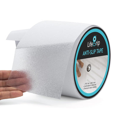 LifeGrip Anti Slip Transparent Anti Slip Tape, 2 inch by 30 feet, Non-Slip Traction Grip Tape to Tubs, Boats, Stairs, Clear, Soft, Comfortable for Bare feet (2" X 30')