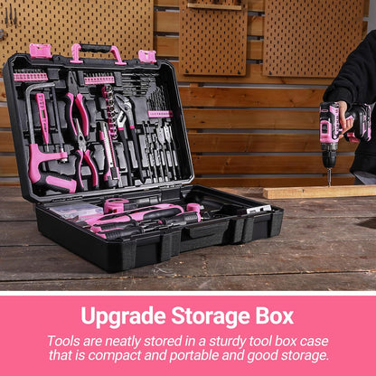 Cordless Drill Tool Kit Set: 20V Power Drill Tool Box with Battery Electric Drill Driver for Men Home Hand Repair Basic Toolbox Tools Sets Drills Case