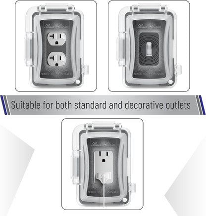 Bates- Weatherproof Electrical Outlet Cover, 1-Gang Outdoor Plug Cover | For Protection Against Rain Dust & Outdoor Use