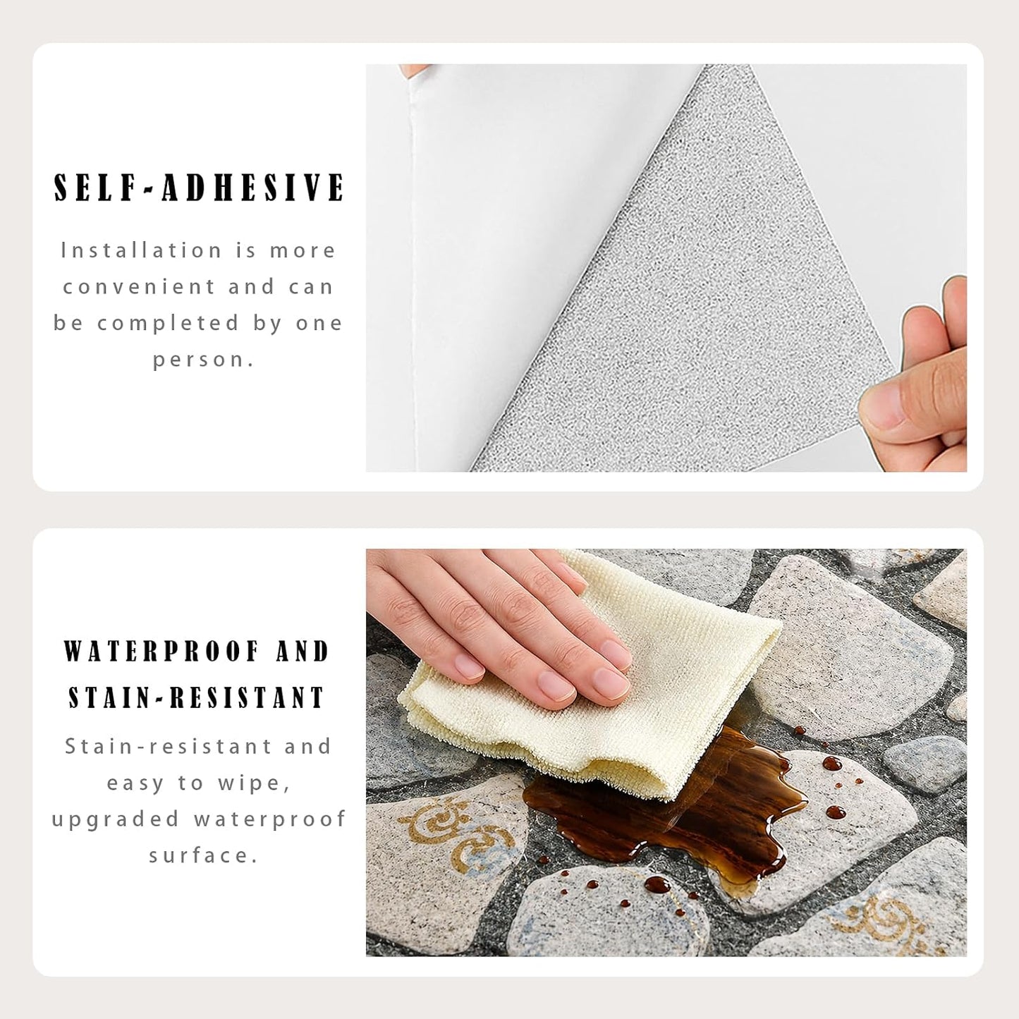 Peel and Stick Kitchen Backsplash Tiles 16PCS – Waterproof Self Adhesive Wall Stickers for Kitchen, Easy DIY Stick On Tile Backsplash, Heat Resistant Decorative Wall Covering (Ice Blue)