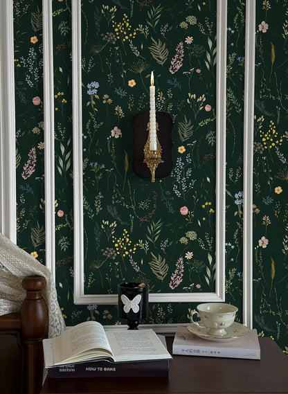 Dimoon 17.3''x78.7'' Vintage Peel and Stick Wallpaper Boho Beige Neutral Contact Paper White Floral Bird Wallpaper Removable Botanical Renter Friendly Modern Wall Paper Bedroom Bathroom Vinyl Roll