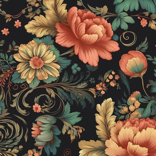 BOKEBEVE Watercolour Floral Peel and Stick Wallpaper Boho Vibrant Contact Paper Renter Friendly Wall Paper for Countertop Cabinet Wall Shelf Liner Removable Blue Colorful 17.5 x 118In
