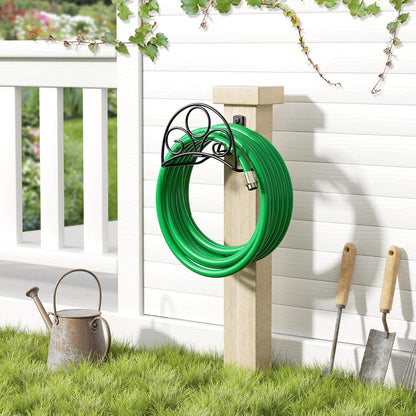 Metal Garden Hose Holder - Wall Mounted Water Hose Holder - Hose Hanger Heavy Duty for Water Hose Extension Cords Vacuum Hose bronze