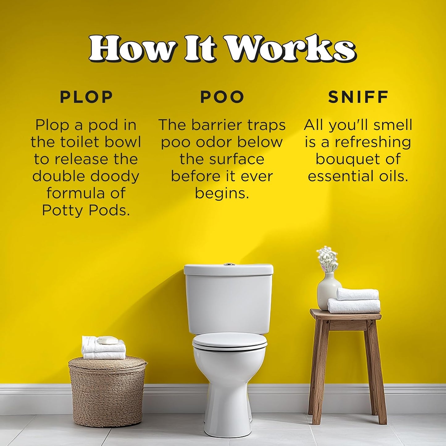Poo-Pourri Before-You-Go 2-in-1 Toilet Potty Pods, Original Citrus, 5 Ct, Bathroom Odor Deodorizer and Toilet Cleaner with Essential Oils, Lemon, Bergamot and Lemongrass Scent (Pack of 4)