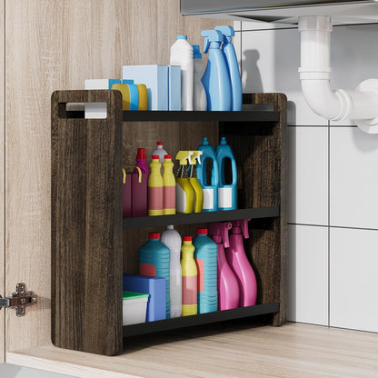 Bathroom Counter Organizer,Bathroom Counter Shelf,Bathroom Organizers,Under Sink Organizer,Cologne Organizer For Men,Colognes Stand,Cologne Cabinet,Vanity Shelf(Black 2 Tier)