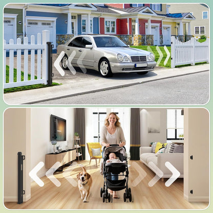 200'' Retractable Baby Gates Extra Wide,34" Tall Retractable Dog Gate for Doorways,Extra Long Retractable Baby Gate for Stairs,Kitchen,Indoor/Outdoor Retractable Gate with Fiberglass Reinforcement Rod