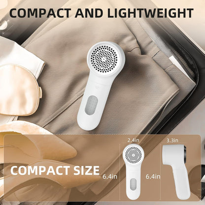 Buywoo Fabric Shaver, Electric Lint Remover, Rechargeable Lint Shaver, Household Essentials for Clothes, Upholstery, Furniture, Sweater Defuzzer to Remove Pilling, Battery Operated, Black