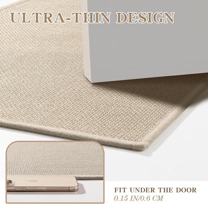 chakme Bathroom Rugs Mat 24x17, Ultra Thin Non Slip Bath Mat Small Quick Dry Absorbent Bath Mat for Bathroom Floor, (Dark Beige, 24"x17")