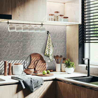Vieshful 20pcs Peel and Stick Backsplash Tile，12"x12" Self Adhesive Marble Tile for Wall, PVC Waterproof Shower Wall Panels, Back Splash Stick on Tiles for Kitchen Bathroom Living Room (Not Real Tile)