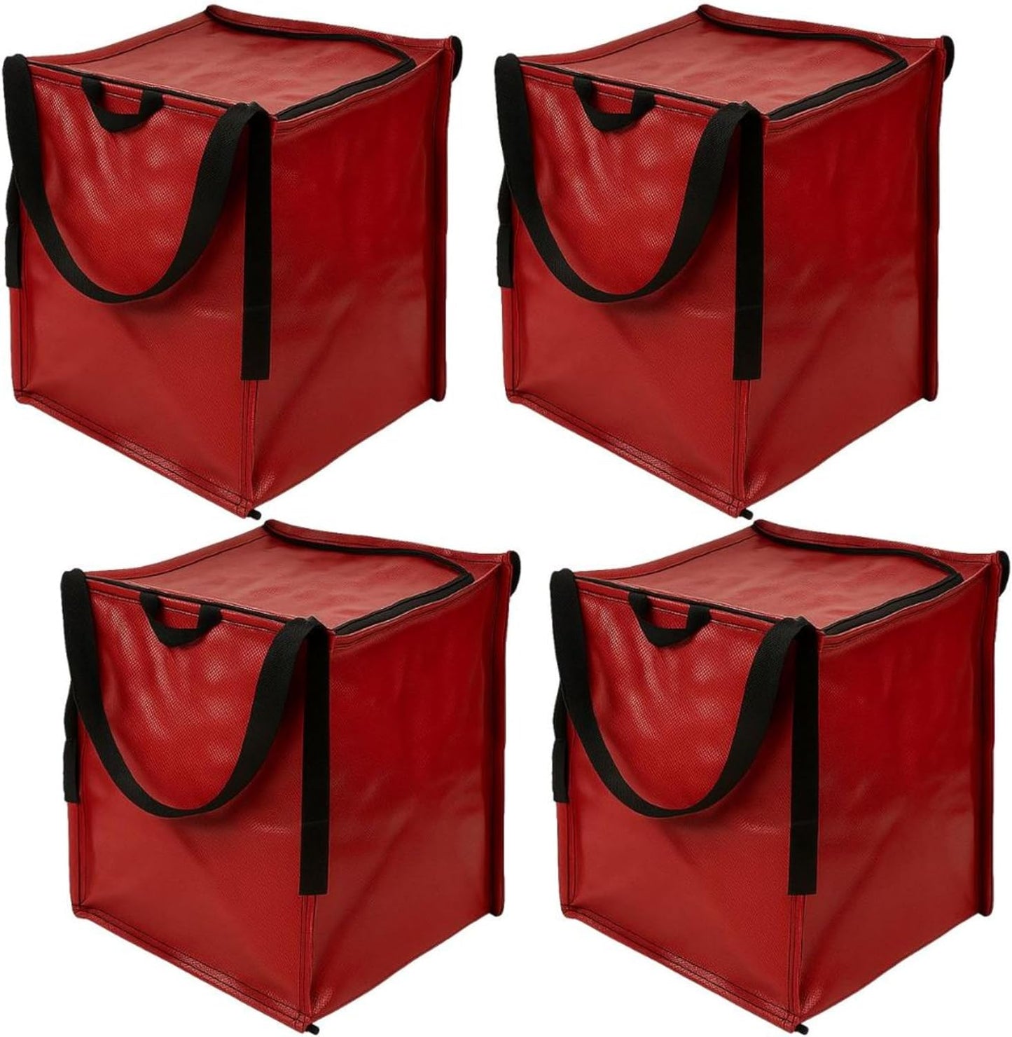 DURASACK XL 48-Gallon Zipper Top Heavy Duty Storage Tote Bags, Black | Rugged Woven Polypropylene Moving Bag, Reusable Self-Standing Design, Holds up to 500 Pounds