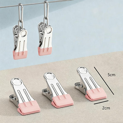 Drying Rack for Sock, Stainless Steel Sock Drying Rack with 23 Clips, Swivel Hook Windproof Hanger for Sock, Laundry, Hat, Scarf, Bras, Towel, Underwear, Pants, Gloves (White)