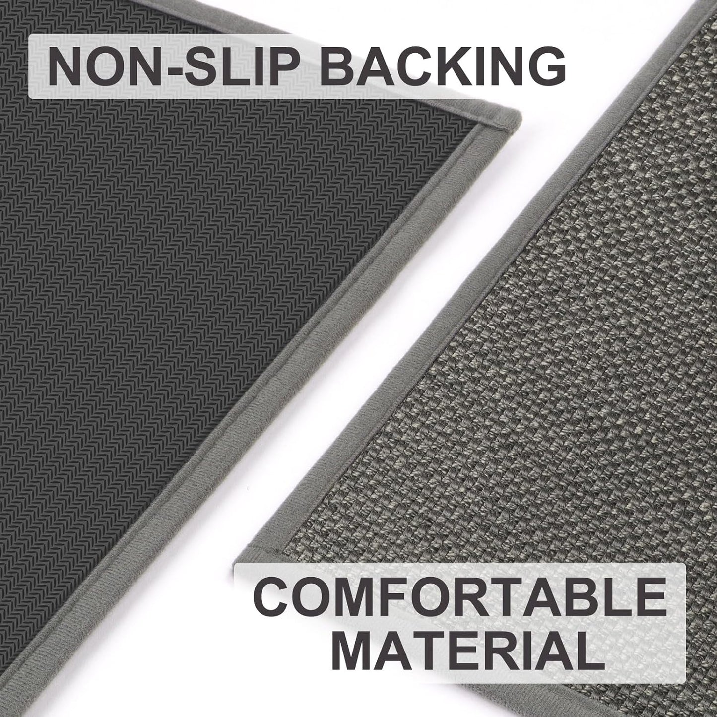 LEKEEPGO Door Mat 17"x29", Non Slip Door Mat Indoor Entrance, Rubber Backing Indoor Door mats Washable Absorbent Low-Profile Doormat Front Entryway Entry Resist Dirt Inside Door Mats, Khaki