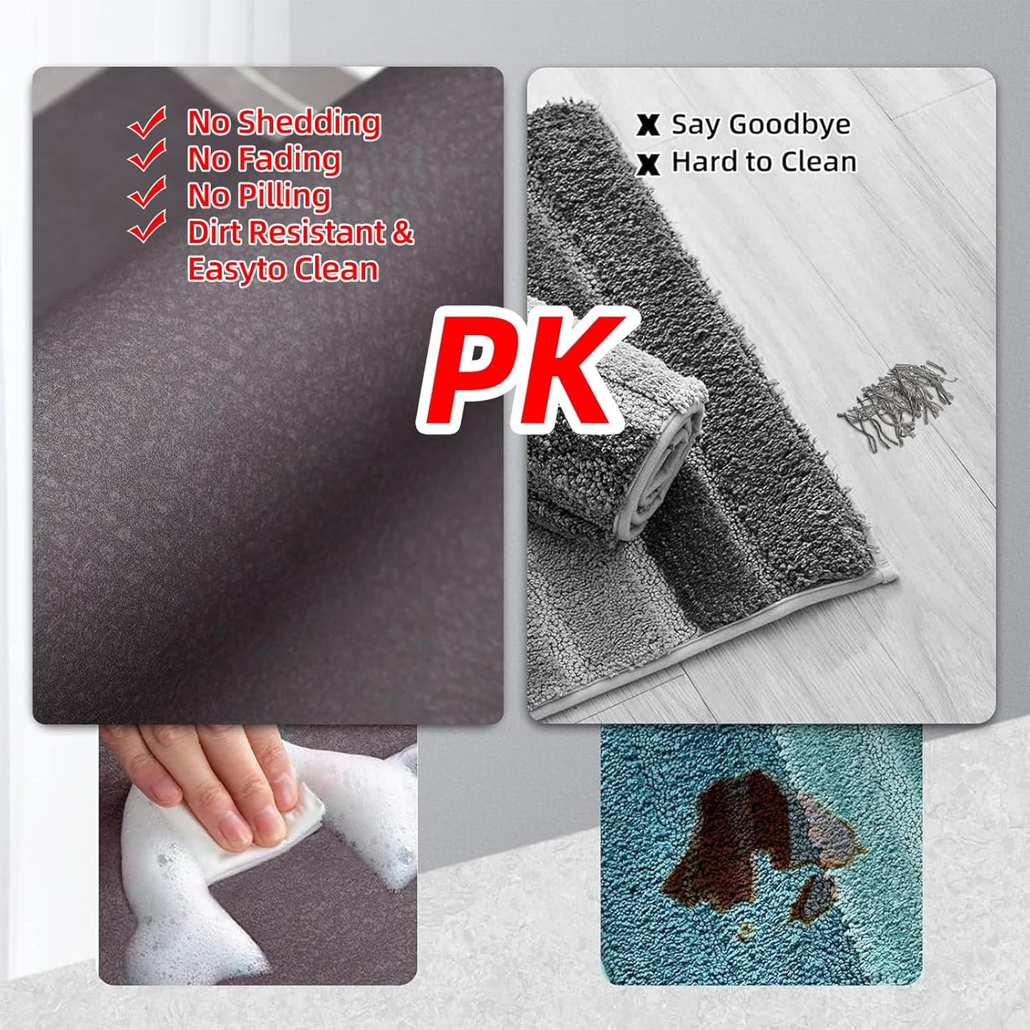 Diatomaceous Earth Bath Mat Super Absorbent Quick Dry Bath Mat, Bathroom Rugs Non Slip Washable, Thin Dark Gray Bathroom Floor Mats-Shower Rug for in Front of Bathtub Shower, Easy Care, 15.7"x23.6"