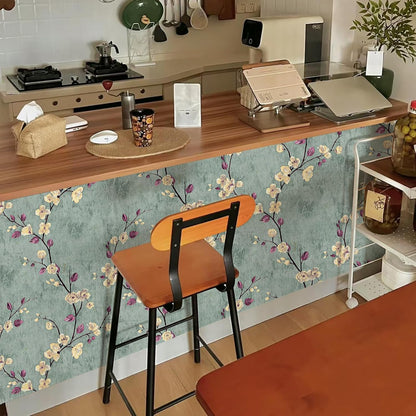 SOON AFTER 17.5”x120” Floral Peel and Stick Wallpaper Flower Tree Contact Paper Self Adhesive Removable Modern Sage Green Wall Paper Decorative Wall Covering Countertop Vinyl Film Roll