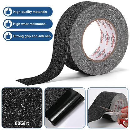 Anti Slip Tape 2 Inch x 16.5 Ft, Non Slip Waterproof Safety Grip Adhesive Traction Tape for Steps, Stair Treads and Ramps, Indoor & Outdoor Use