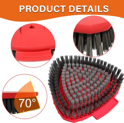 Fatmass 2 Pack Upgraded Spin Mop Replace Scrub Mop Brush Compatible with O Cedar 2 Tank RinseClean, Great for Kitchen, Deck, Bathroom and Shower Floor Scrubber