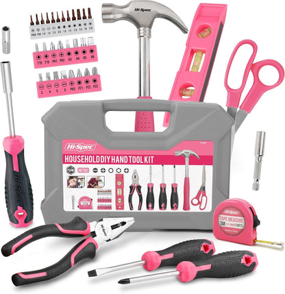 Hi-Spec Tool Kit Yellow 20pc. Small Tool Kit for Home DIY & Office Repairs. Compact and Lightweight Essential Tools in a Portable Book-Sized case.
