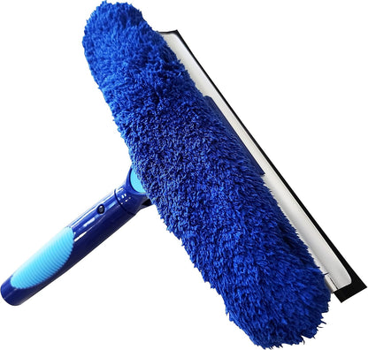 Bring It On Professional Window Squeegee with Microfiber Scrubber 10 Inch