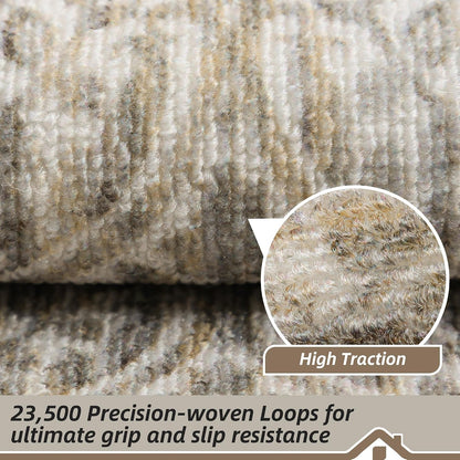 BEQHAUSE Stair Treads for Wooden Steps Non-Slip Machine Washable Carpet Stair Treads 8"X30" Soft Indoor Stair Runner for Kids Elders and Pets, 100% Polyester, TPE Backing, 15pcs, Grey/Orange