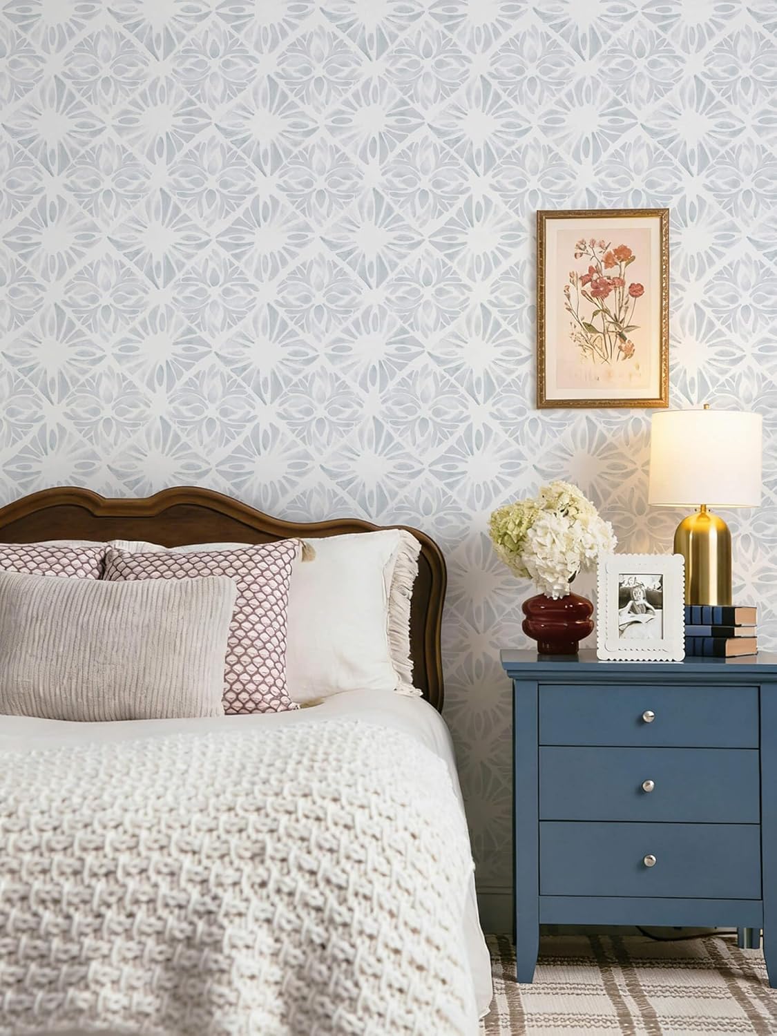 Boho Wallpaper Neutral Peel and Stick Wallpaper 78.7"x17.3" Geometric Wall Paper Beige and White Contact Paper Textured Removable Vinyl Waterproof for Bedroom Farmhouse Kitchen Bathroom