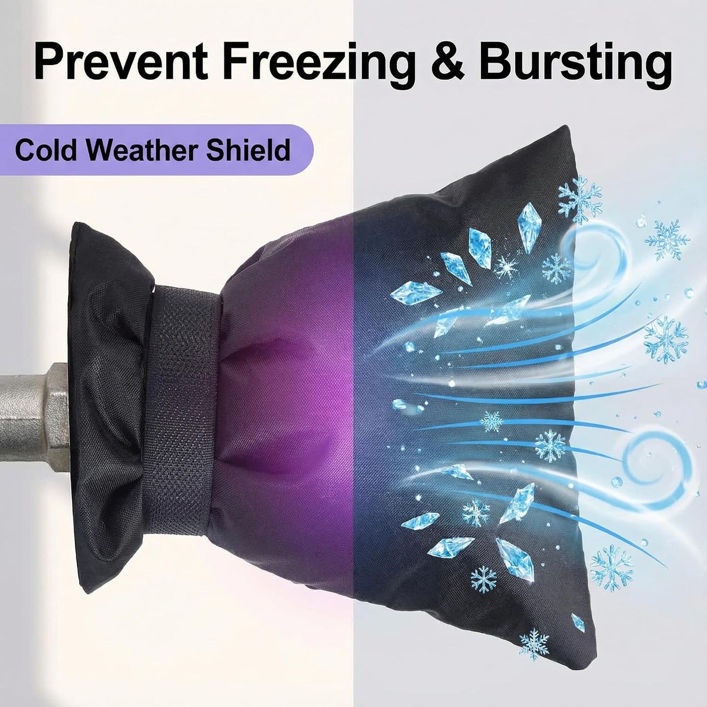 Outdoor Faucet Covers for Winter 3 Packs Hose Bib Protector Spout Cover,Garden Faucet Socks, Outside Spigot Pipe Freeze Protection Cover,Insulated Tap Pouch (small)