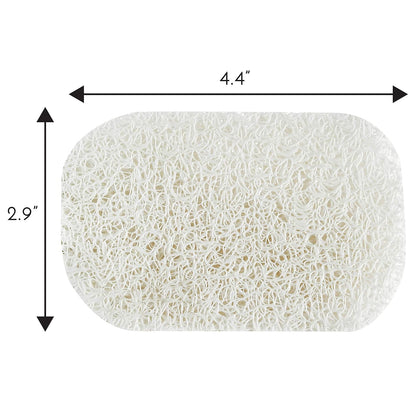S&T INC. Bar Soap Holder for Kitchen, Bathroom, and Soap Dish, 4 Pack, White, 2.9 inches by 4.4 inches