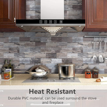 STICKGOO 100-Pieces Peel and Stick Backsplash, 3" x 6" PVC Wall Tile, Marble White Stick on Backsplash for Kitchen/Bathroom/Fireplace