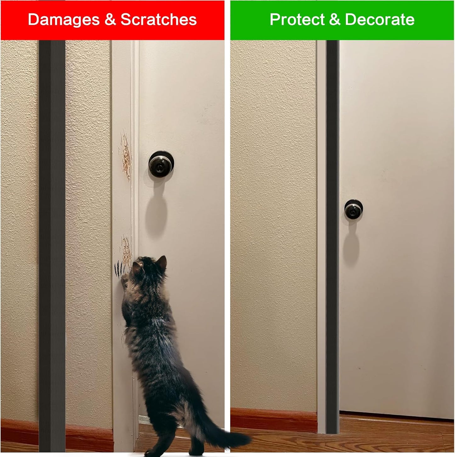 Wall Corner Protector, Walls Edge Protector，Self-Adhesive Wall Corner Guards,PVC Double Side Edge Protector， Furniture Stairs Guard (Gray 2PCS 90cm/35.4in)