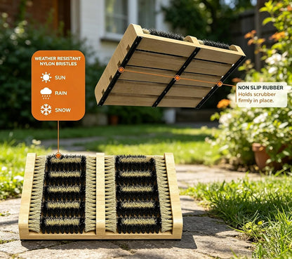 Sole Cleaning Brush: Outdoor Shoe Brush and Mud Scraper Mat for Entryways, Gardens, and Farms. Designed for All-Weather Mud and Snows Removal, Slip Prevention, and Shoe Cleaning