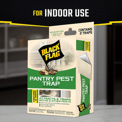Black Flag Pantry Pest Trap 2 Count, Insect Traps, Safe For Use In Kitchens And Pantries