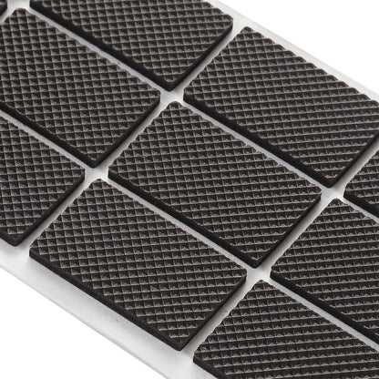 Non Slip Furniture Pads 1/2" x 3" Rubber Strips Self Adhesive Furniture Grippers Chair Leg Pads Rubber Chair Feet Anti Scratches Non Skid Furniture Pad Floor Protectors, 40 Pcs Rectangle