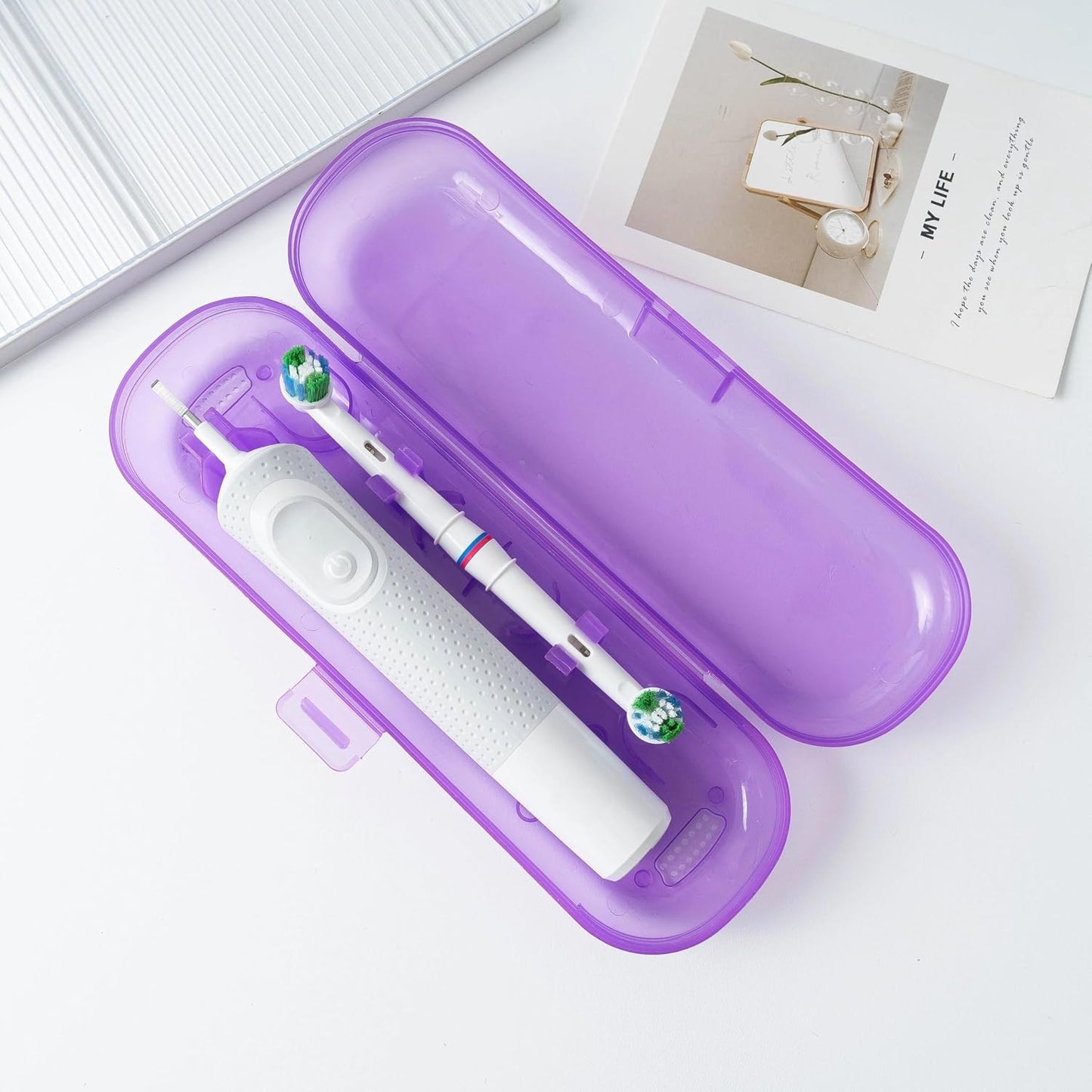 Newly upgraded toothbrush travel case, suitable for Oral-B/Oral-B Pro/Philips Sonicare/Aquasonic toothbrush, travel electric toothbrush box(black)
