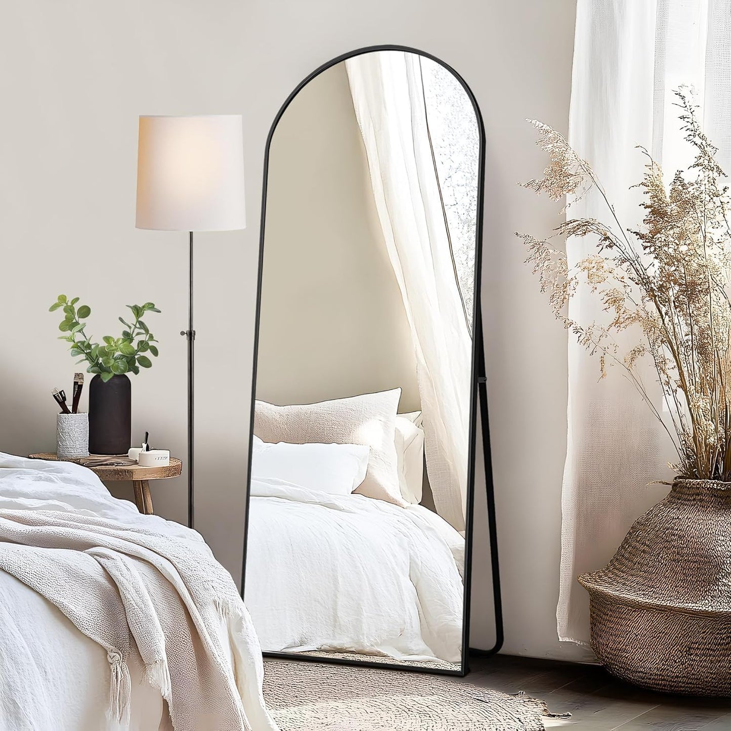 Mirror Full Length, 71 x 26 Inches Floor Mirror with Stand, XX-Large Arch Gold Mirrors for Bedroom, Dressing Room, Home Decor, Gold
