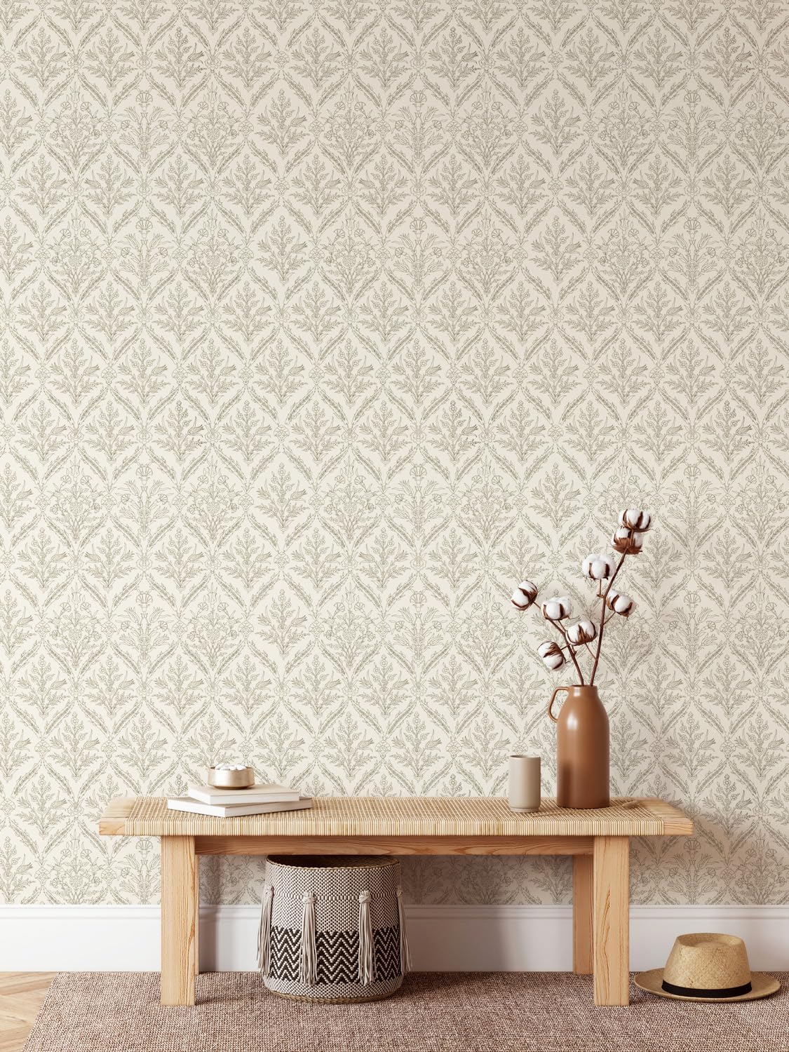 YXTII 17.3" × 78.7" Vintage Wallpaper Peel and Stick Self Adhesive Removable Neutral Wallpaper for Bedroom Drawers Cabinets