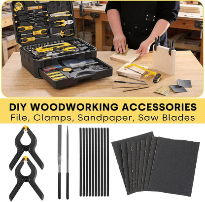 Enventor 419 PCS Home Tool Kit for DIY Repair, Home Maintenance with Drawer | General Home Auto Repair Tool Set Toolbox 3-Layer Organized Storage for Handyman, Homeowner