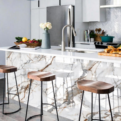 Marble Peel and Stick Waterproof Wall Paneling, 118" x 47" Carrara White Matte Finish Self-Adhesive Backsplash Tile Vinyl Wall Panel for Kitchen Bathroom Wall Decor, Covers 38.75 Sq. Ft.