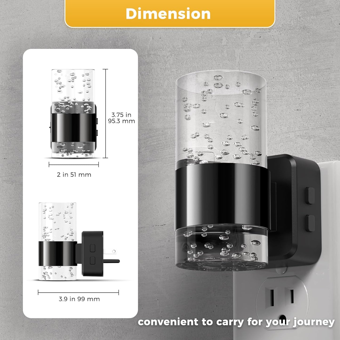L LOHAS LED Night Light, Bubble Night Lights Plug into Wall,2 Pack 3000K/4000k/5000K Adjustable Color Temperature Night Light,Dimmable Nightlights with Dusk to Dawn Sensor for Rooms Bathroom Hallway