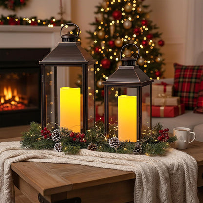 Amagic 3 Pack 4"x 6"8" 10" Outdoor Plastic Electric flameless Candles with Remote Control and Timer, Battery Operated Flickering LED Pillar Fake Candle for Home, Wedding Decor, Ivory