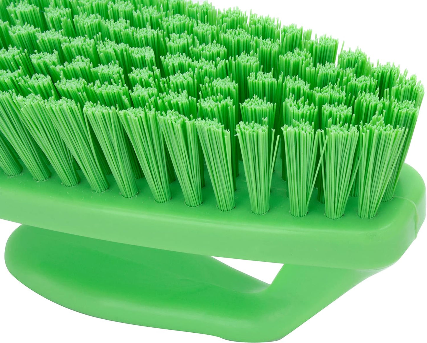 SPARTA Heavy Duty Scrub Brush, Hand Brush with Iron Shape Handle Design for Scrubbing Kitchen Pots and Pans or Bathroom Sink and Shower, 6 Inches, Black, Twin