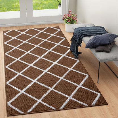 Finchitty Indoor Door Mat, Dirt Resistant and Absorbent, Low-Profile, Non-Slip, Washable Inside Floor Mats for Front Door, Back, and Entrance, 32" x 20", Grey