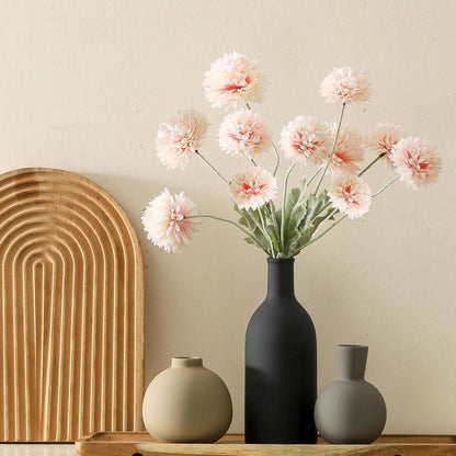 Ceramic Vase Set of 3, Decorative Vases Home Decor Modern Neutral Flower Pampass Boho Vase for Living Room, Table, Mantel, Entryway, Bookshelf, Kitchen, Bedroom, Bathroom - White