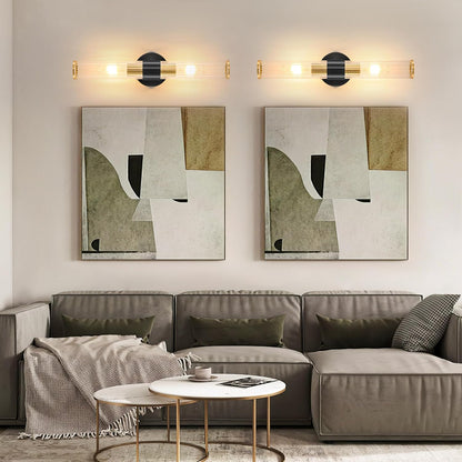 Morauroral Gold Battery Operated Wall Sconces Set of Two, Rechargeable Wall Sconce with Dimmable Remote Control, 20 Inch Wireless Sconce Wall Light for Bedroom, Living Room (Bulbs Included)