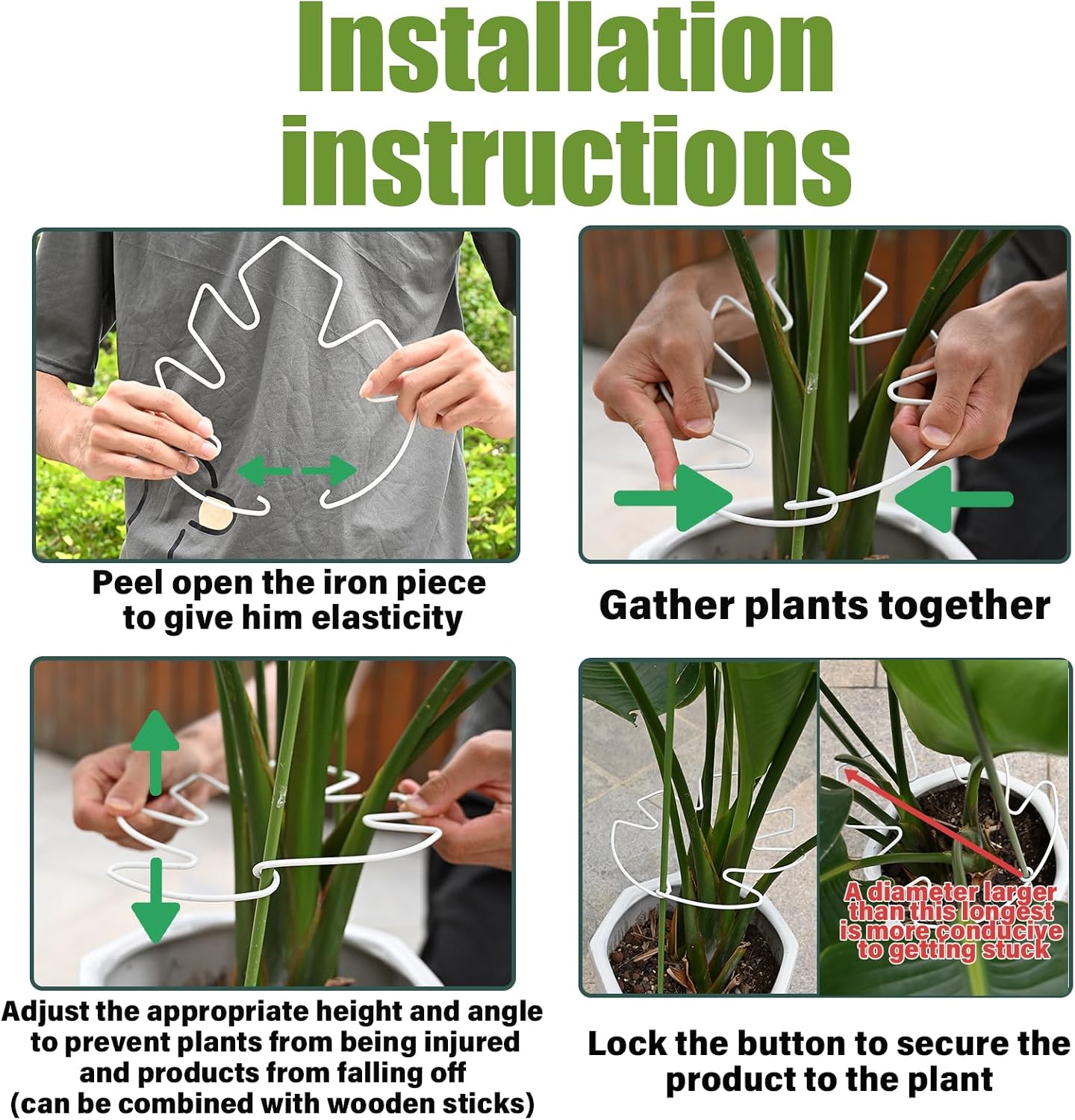 Yohsnor Monstera Plant Stem Support System - 5 Piece Set (5.5x4.7in) | Durable Plant Support Stakes for Climbing Plants & Fishbone Cactus | Ideal Leaf Stabilizer for Indoor Plants & Monstera Care