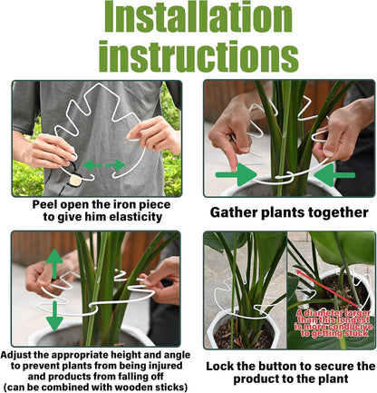 Yohsnor Monstera Plant Stem Support System - 5 Piece Set (5.5x4.7in) | Durable Plant Support Stakes for Climbing Plants & Fishbone Cactus | Ideal Leaf Stabilizer for Indoor Plants & Monstera Care