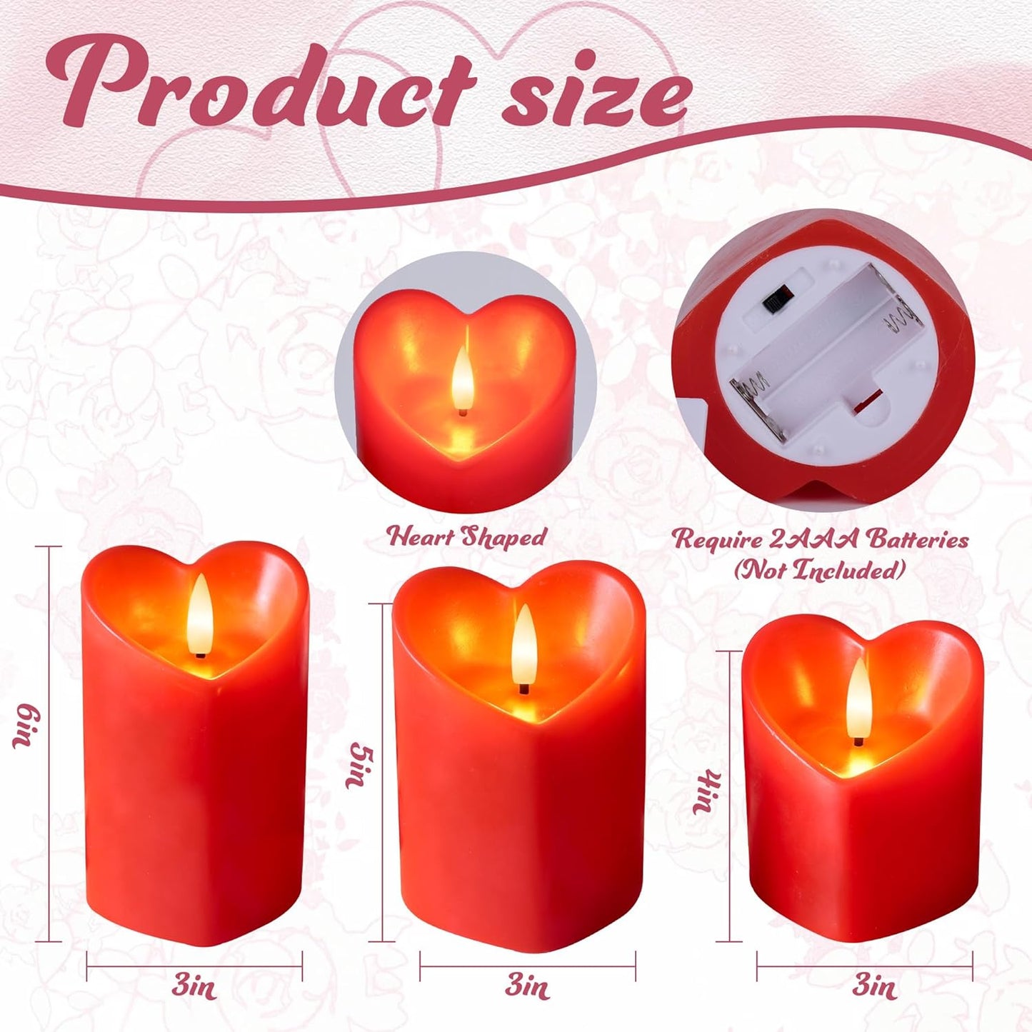 White Flameless Candles Set of 3 (3"x3") Battery Operated LED Pillar Candles with Remote and Timer, Real Wax Flickering Candles for Fireplace Bedroom Living Room Home Decor and Indoor Use