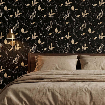 Sage Green and Blue Leaf Peel and Stick Wallpaper Modern Removable Self Adhesive Waterproof Renter Friendly Wall Covering for Bathroom and Accent Walls 17.7in x 88.5in