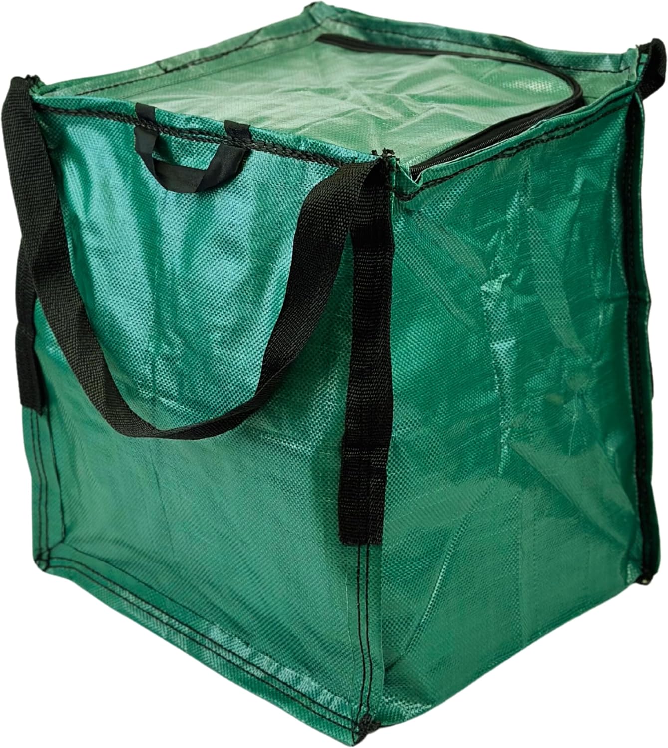 DURASACK XL 48-Gallon Zipper Top Heavy Duty Storage Tote Bags, Black | Rugged Woven Polypropylene Moving Bag, Reusable Self-Standing Design, Holds up to 500 Pounds