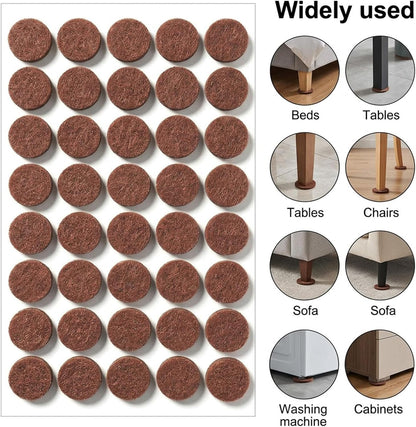 Nogeqi 48Pcs Small Felt Pads for Chairs Table Leg and Doors 1/2 Inches Diameter Small Felt Pads Door Bumpers for Furniture Feet Protect Your Hardwood Floors